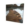 Lake; dock and boat - 16x16 Print on canvas