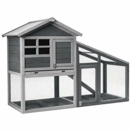 A High Stability And Durability Wooden Chicken Coop With Ventilation Door And Removable Tray For Indoor And Outdoor