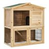 Wooden Pet House 35 Inch Wooden Chicken Coop With Ramp
