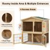 Wooden Pet House 35 Inch Wooden Chicken Coop With Ramp