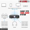 Car Amplifier 2 Channel Car Audio Power Amplifier Stereo Sound 1400W (15W RMS) Boat Bus Truck Mic Input Easy Installation 5 Core CEA 14