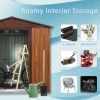 6ft x 6ft Outdoor Metal Storage Shed with Metal Floor Base