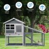 A High Stability And Durability Wooden Chicken Coop With Ventilation Door And Removable Tray For Indoor And Outdoor