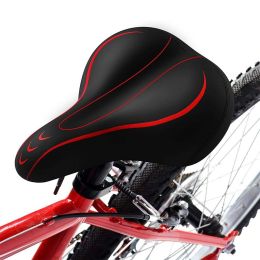 Memory Foam Waterproof Double Absorber Seat Bag The Best Bicycle Seat (Color: Red)