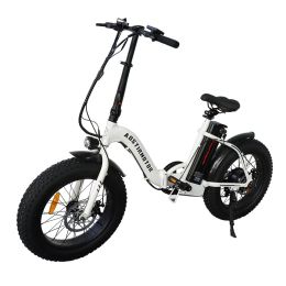 AOSTIRMOTOR Folding Electric Bicycle 500W Motor 20" Fat Tire With 36V/13Ah Li-Battery RT (Color: White)