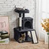 36" Cat Tree with Condo and Scratching Post Tower Kitten Activity Plush Play House Cat Nest