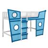 Full Size Boat Shape Loft Bed with Ladder