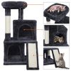 36" Cat Tree with Condo and Scratching Post Tower Kitten Activity Plush Play House Cat Nest