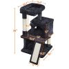 36" Cat Tree with Condo and Scratching Post Tower Kitten Activity Plush Play House Cat Nest