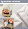 Mewoofun Wood Indoor Cat Shelter Furniture Large Cat House Cat Condo TV Cat Bed